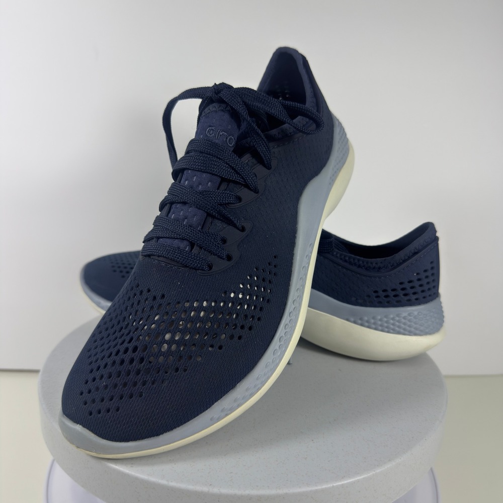 Crocs LiteRide 360 Pacer Women Size 8‎ Navy Blue Grey Casual Sneakers 206705